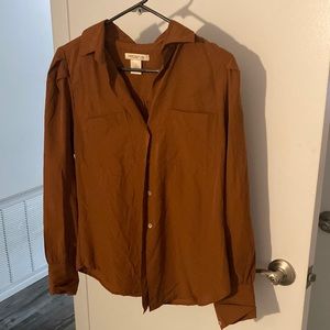 Brown long sleeve blouse